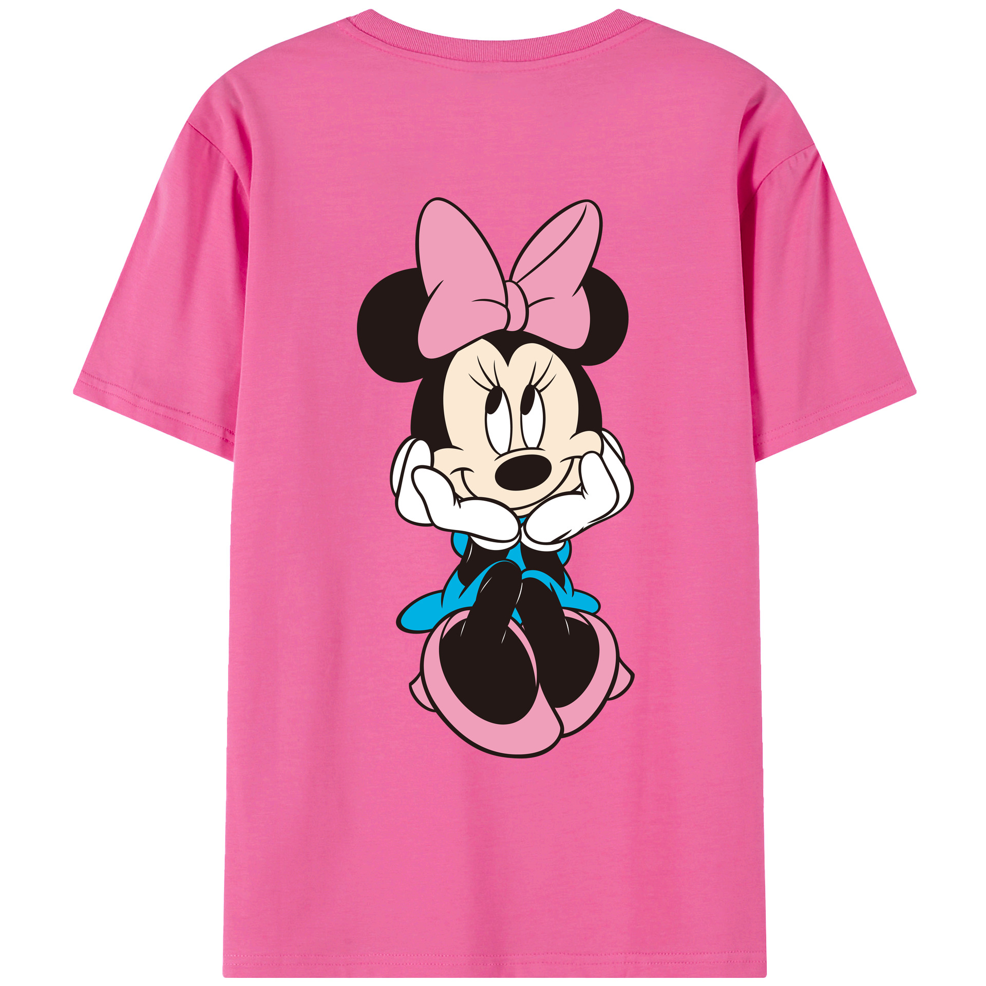 （画像用） ミッキーマウス Mickey Mouse レディース半袖Tシャツ(バックプリント)